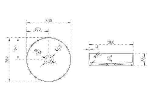 Wow Translucency Round Above Counter Basin Amber Brown